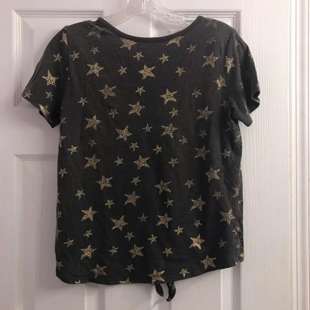 Justice Girl’s Dark Gray Gold Distressed Size L